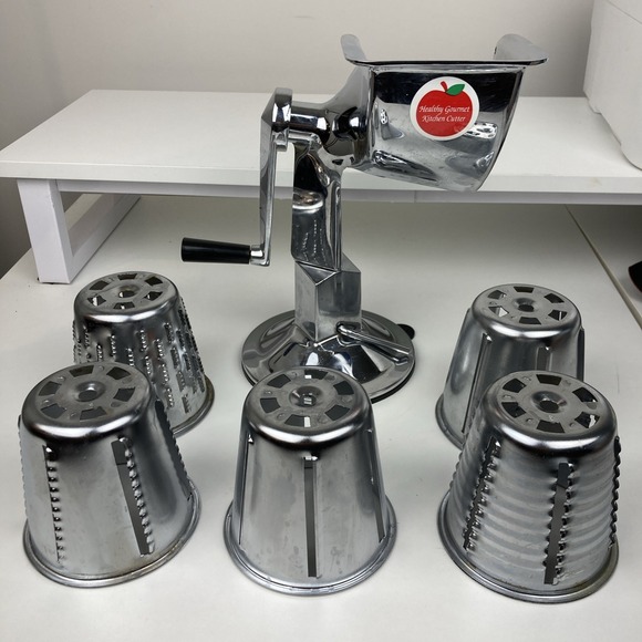 King Kutter Healthy Gourmet Kitchen Cutter Manual Food Processor ~ 5 Cones Guard